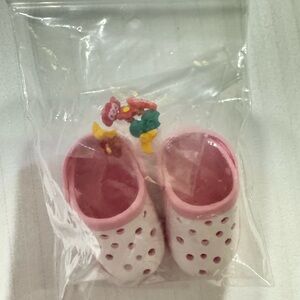 Labubu toy Pink and White Clogs